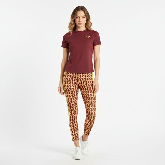 adidas Pants - Adidas FARM RIO Leggings Women 2X Red Yellow High Rise Moisture-Wicking